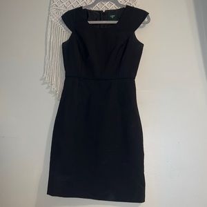 J. Crew Black Suiting Cap Sleeve Wool Dress Size 0